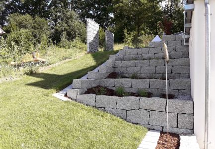Steinmauern in Garten